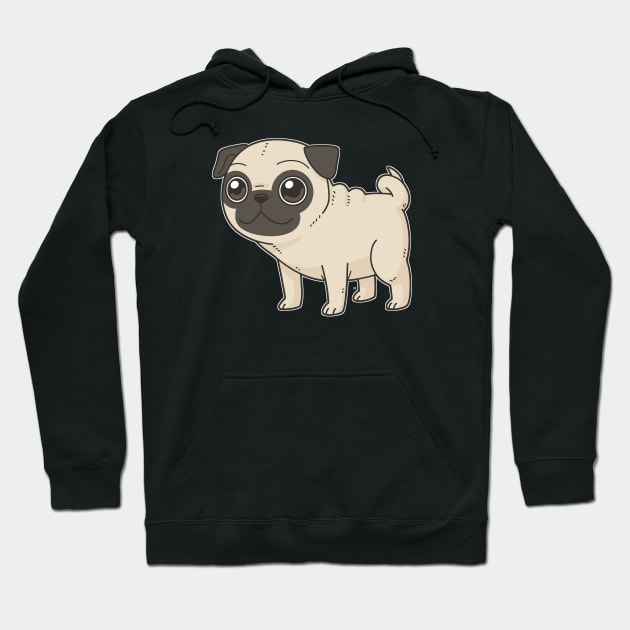 Pug Hoodie by natexopher